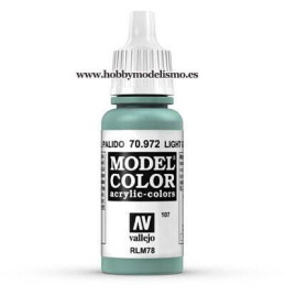 PINTURA ACRILICA VERDE AZUL PALIDO (17 ml)  RLM78 VALLEJO MODEL COLOR