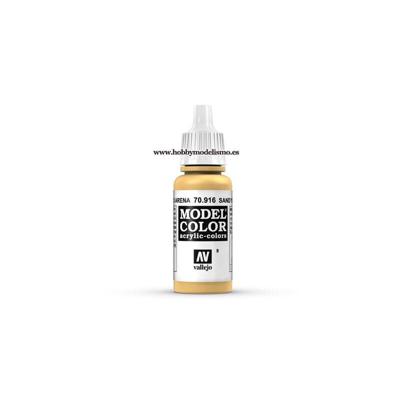 PINTURA ACRILICA AMARILLO ARENA (17 ml) Nº9 FS33696 RAL1002 - VALLEJO