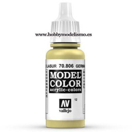 PINTURA ACRILICA AMARILLO LASUR (17 ml) Nº12 VALLEJO MODEL COLOR