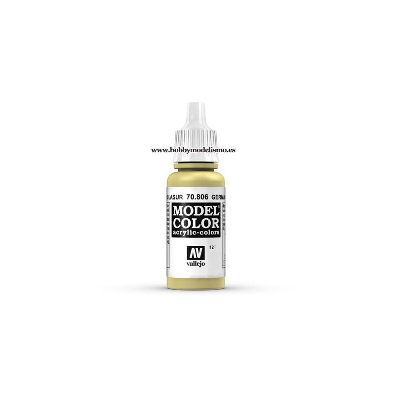 PINTURA ACRILICA AMARILLO LASUR (17 ml) Nº12 VALLEJO MODEL COLOR