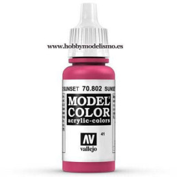 PINTURA ACRILICA ROJO SUNSET (17 ml) Nº41 VALLEJO MODEL COLOR