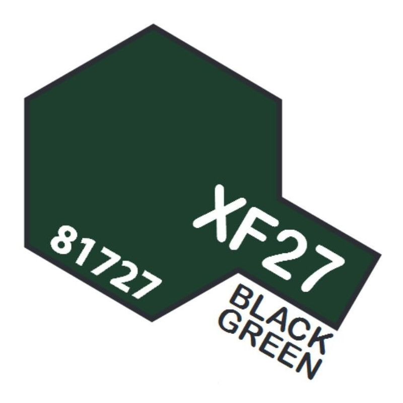 PINTURA ACRILICA VERDE NEGRO MATE XF-27 (10 ml)