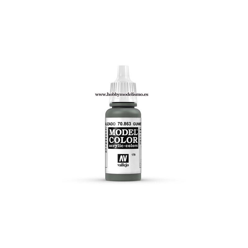 PINTURA ACRILICA GRIS METALIZADO (17 ml) Nº179 VALLEJO MODEL COLOR