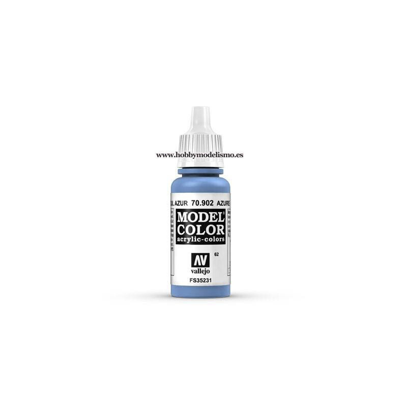 PINTURA ACRILICA AZUL AZUR (17 ml) Nº62 FS35231 VALLEJO MODEL COLOR