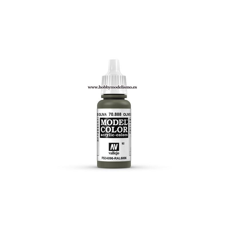 PINTURA ACRILICA GRIS OLIVA (17 ml) Nº92 RAL6006 VALLEJO MODEL COLOR