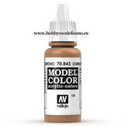 PINTURA ACRILICA MARRON CORCHO (17 ml) Nº133 VALLEJO MODEL COLOR