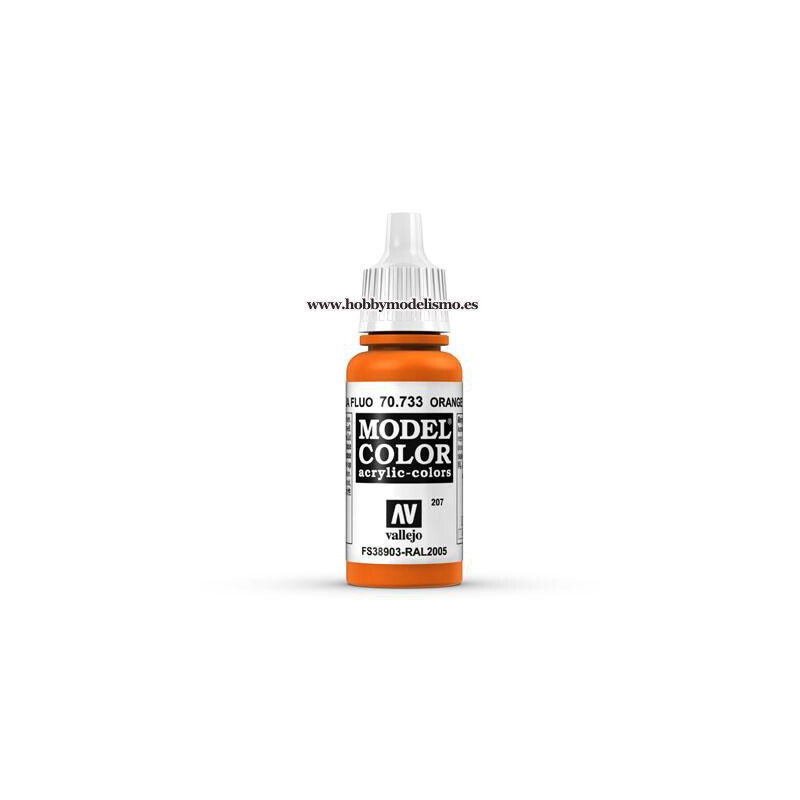 PINTURA ACRILICA NARANJA FLUORESCENTE (17 ml) Nº207