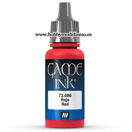 PINTURA ACRILICA TINTA ROJA (17 ml) vallejo-game-color