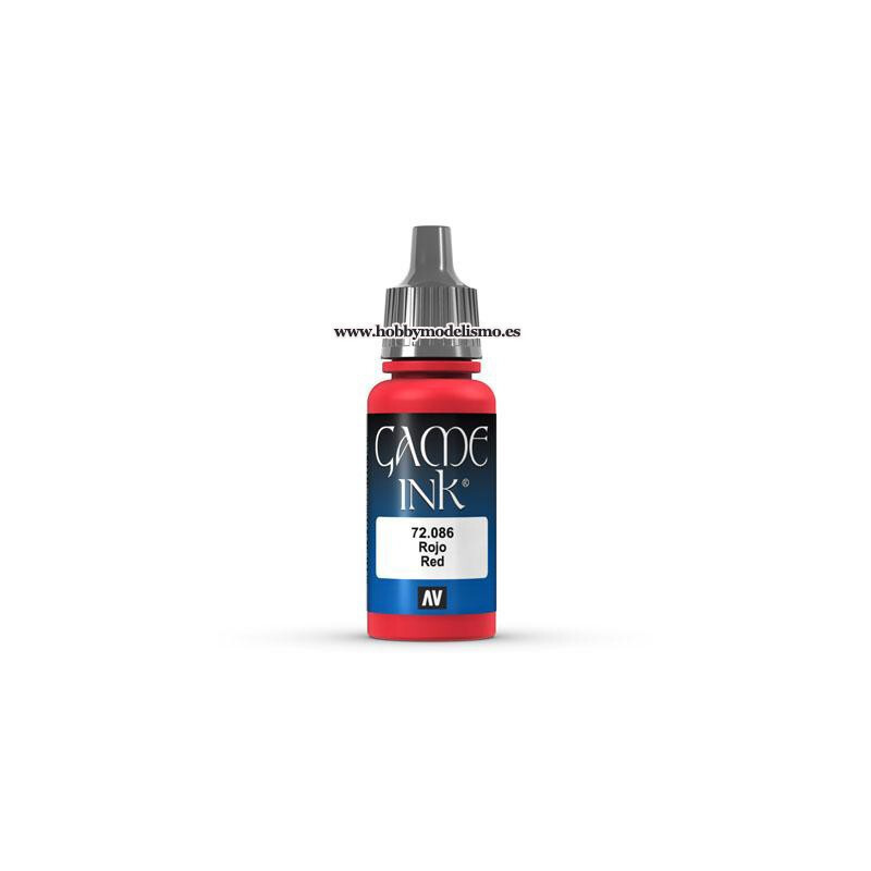 PINTURA ACRILICA TINTA ROJA (17 ml) vallejo-game-color