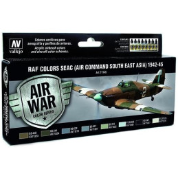 AIR WAR: R.A.F. COLORS SEAC (Air Command Souht East Asia) 1942 - 45 (8 colores)
