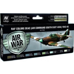 AIR WAR: R.A.F. COLORS SEAC (Air Command Souht East Asia) 1942 - 45 (8 colores)