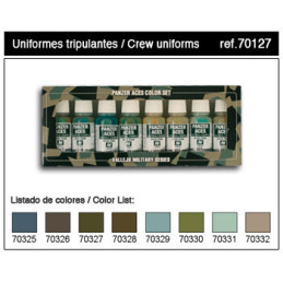 SET PINTURAS ACRILICAS PANZER ACES Nº4 (Uniforme tripulantes Rusos, Italianos, Japoneses)