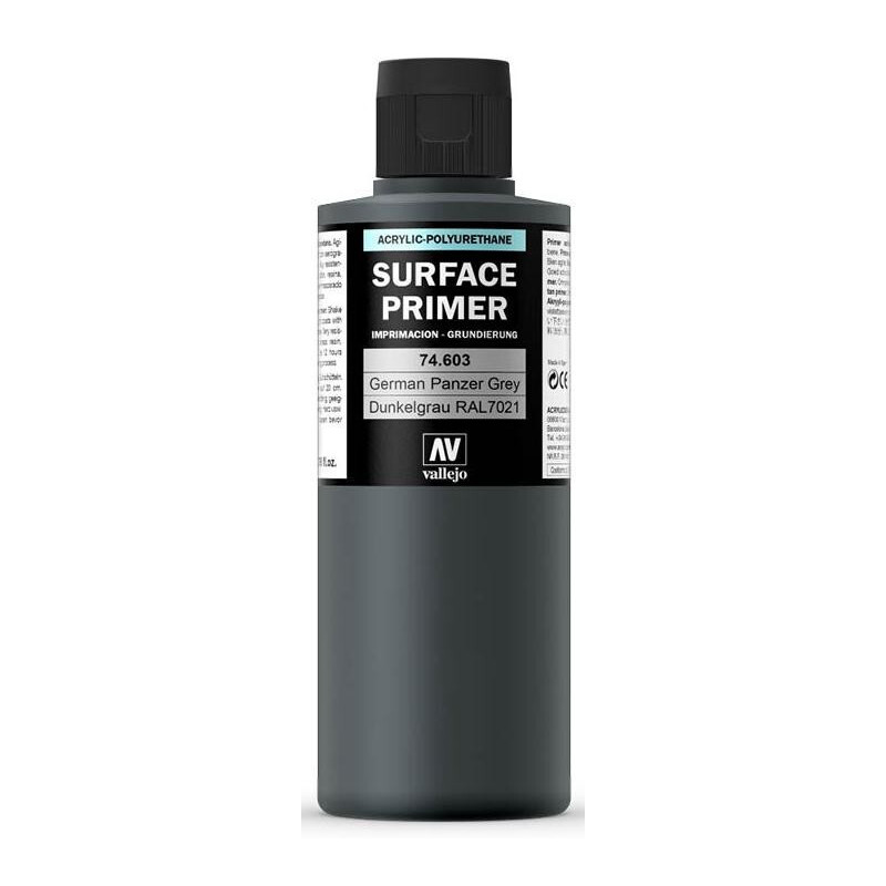 SURFACE PRIMER: GRIS PANZER RAL 7021 (200 ml)