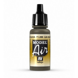 PINTURA ACRILICA VERDE OLIVA IJA (17 ml) model air - maquetasymas.es