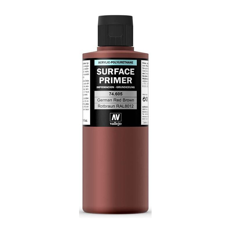 SURFACE PRIMER: ROTBRAUN RAL 8012 (200 ml)