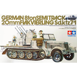 SEMIORUGA SD.KFZ.7/1 & FLAKVIERLING (4 x 20 mm) -Escala 1/35 - TAMIYA 35050