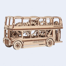 KIT MADERA MECHANICAL MODEL AUTOBUS LONDRES -216 piezas- Wooden City 303