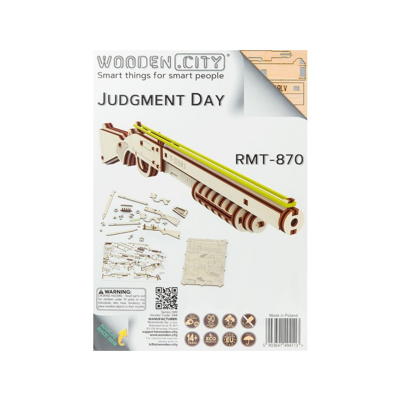 KIT MADERA SUPERFAST ESCOPETA JUDGMENT DAY RMT-870 -42 piezas- Wooden City WR-348