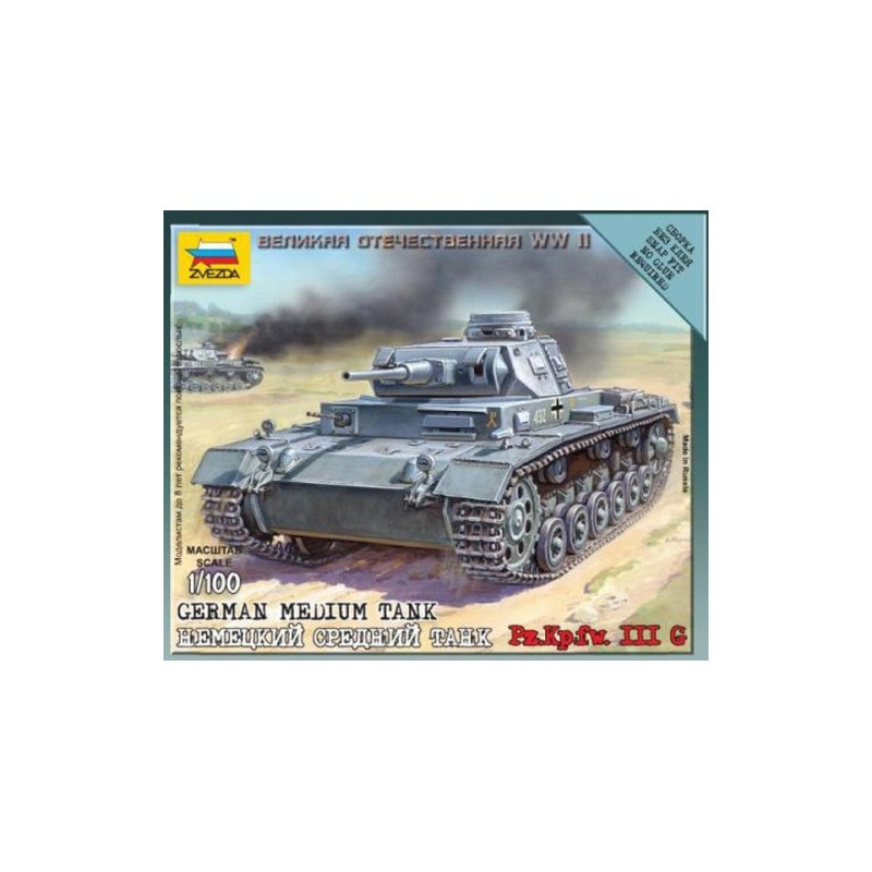 CARRO DE COMBATE SD.KFZ. 141 PANZER III Ausf. C - Escala 1/100 - Zvezda 6119
