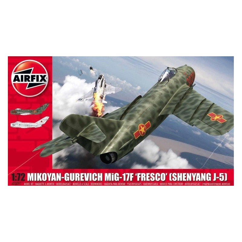 MIKOYAN GUREVICH MIG-17 F FRESCO SHENYANG J-5 -Escala 1/72- Airfix A03091