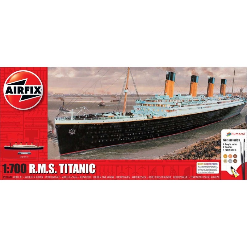 TRANSATLANTICO R.M.S. TITANIC (Pegamento & pinturas) -Escala 1700- Airfix A50164A