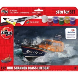 LANCHA DE SALVAMENTO CLASE SHANNON RNLI Pegamento y pinturas -Escala 1/72- Airfix A55015