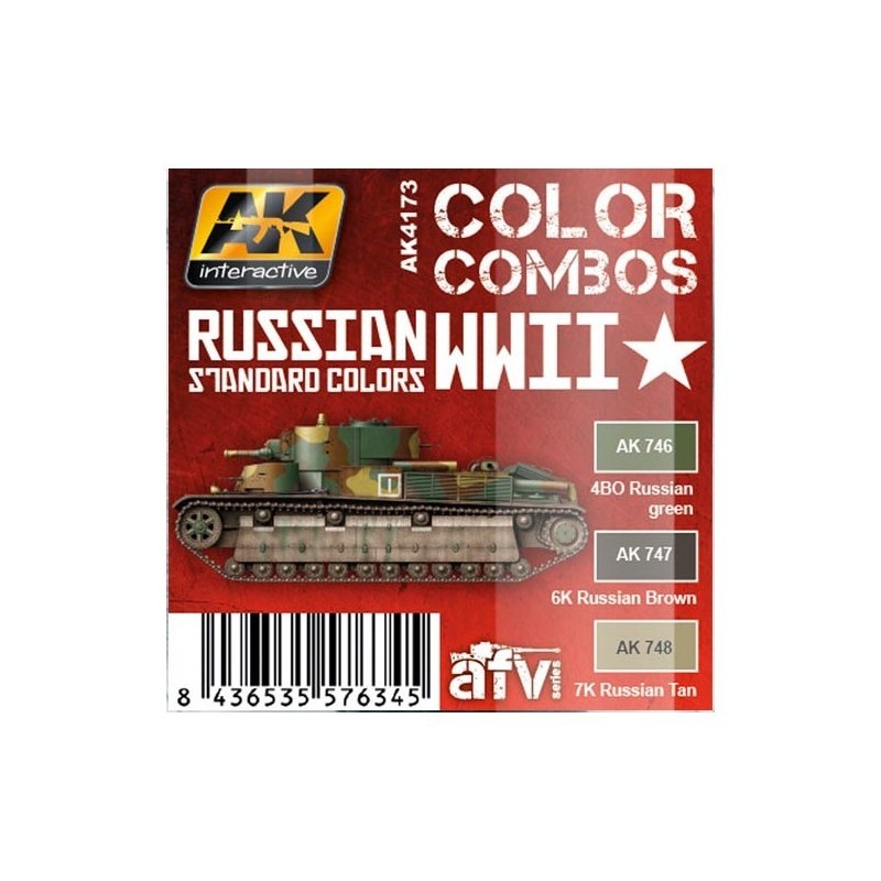 AFV series: RUSSIAN 2 G.M. STANDARD COLORS - AK Interactive AK 4173