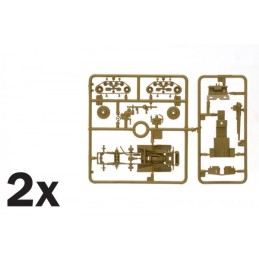 SEMIORUGA M-3 & CAÑON 75 mm (2 unidades) MONTAJE RAPIDO - escala 1/72 - Italeri 7510