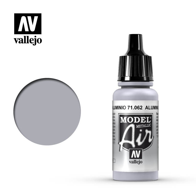 PINTURA ACRILICA ALUMINIO (18 ml) - Acrylicos Vallejo Model Air 71062