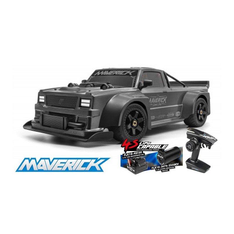 COCHE QUANTUMR FLUX 4S 1/8 GRIS RACE TRUCK MV150351