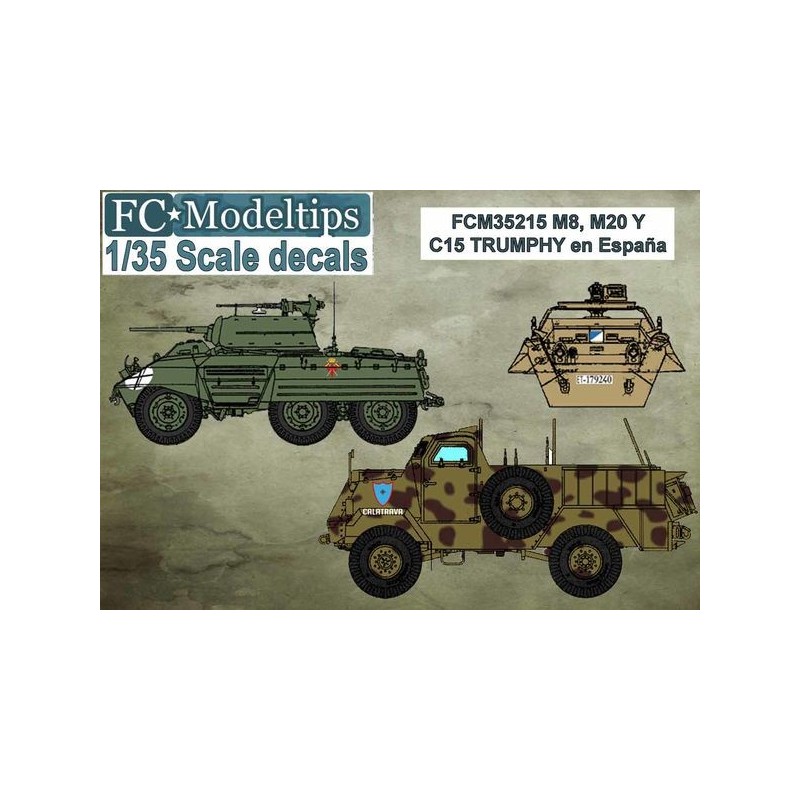 CALCAS M-8, M--20 Y TRUMPHY EN ESPAÑA ESCALA 1/35