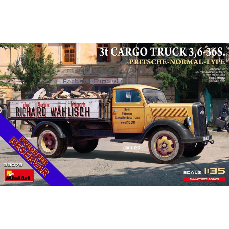 CAMION OPEL BLITZ 3,5t CARGA 3,6-36S "PRITSCHE-NORMAL" -Escala 1/35- M