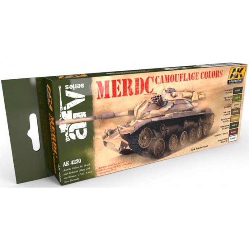 AK INTERACTIVE - AFV Series: CAMUFLAJE M.E.R.D.C. U.S. ARMY - AK Interactive 4230 - SET DE PINTURAS