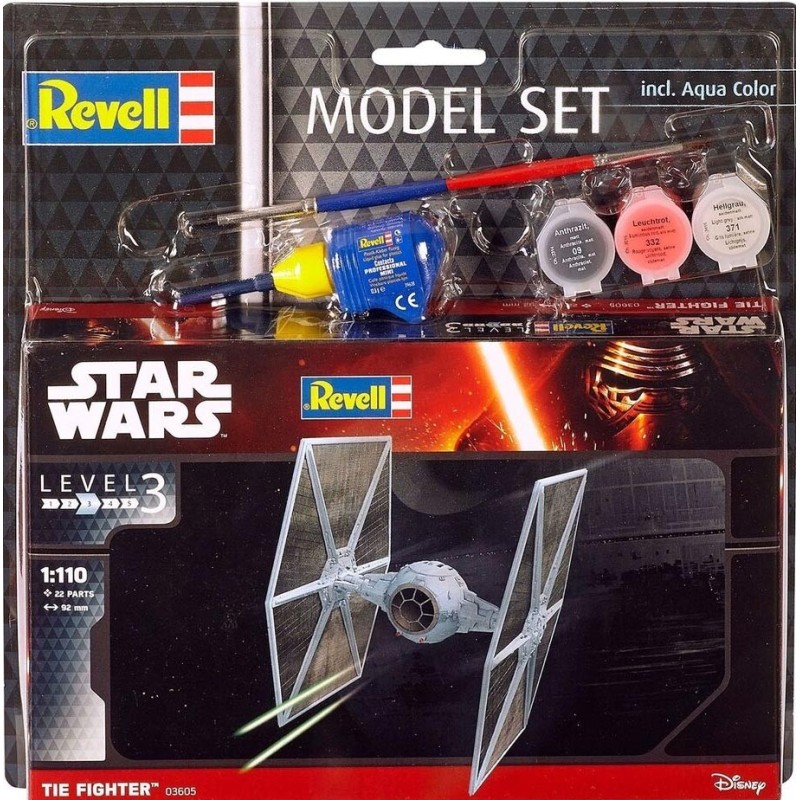 STAR WARS: TIE FIGTHER (Pegamento & pinturas) -Escala 1/110- Revell 03605