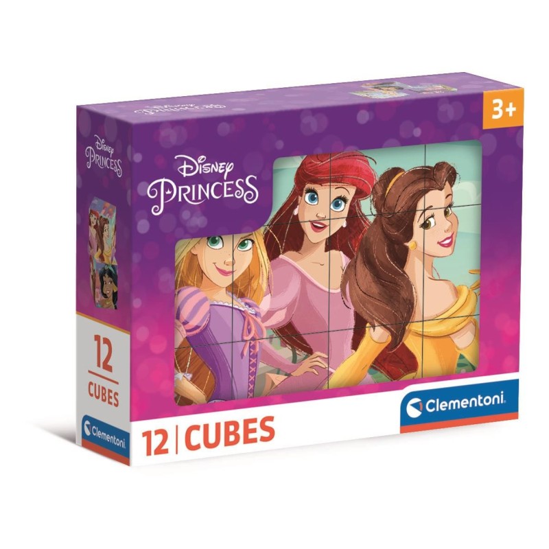 PUZZLE CUBE 12 pzs PRINCESAS DISNEY - Clementoni 41197