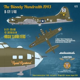 BOEING B-17 F FORTRESS "The Bloody Hundredth 1943" -Escala 1/48- Eduar
