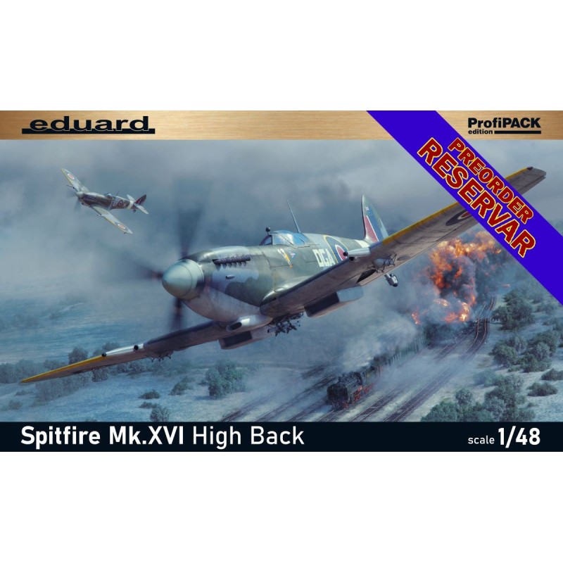 SUPERMARINE SPITFIRE Mk-XVI High Back -Escala 1/48- Eduard 8286