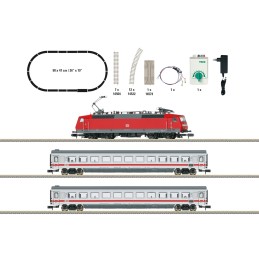 SET INICIO ANALOGICO "INTERCITY" LOCOMOTORA ELECTRICA CLASE 120 & COCHES VIAJEROS x 2 (DB) -Escala N / 1/160- TRIX 11150