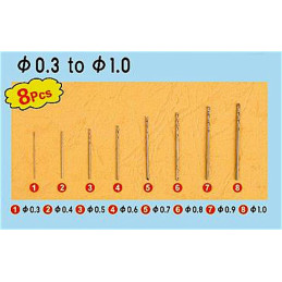 SET BROCAS (0,30 - 1,00 mm) 8 unidades - Trumpeter 09954