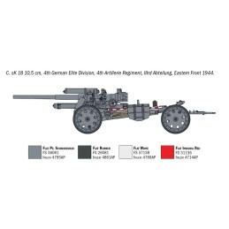 OBUS sFH-18 (150 mm) / SK-18 (105 mm) -Escala 1/72- Italeri 7082