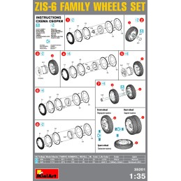 SET RUEDAS CAMIONES FAMILIA ZIS-6 -Escala 1/35- MiniArt 35201