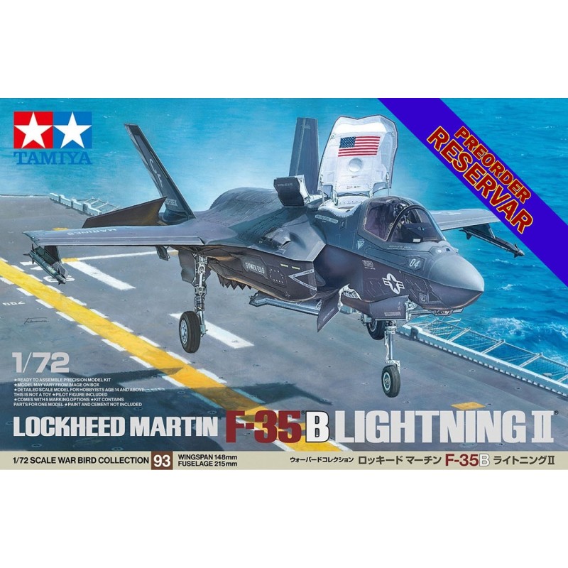 LOCKHEED MARTIN F-35 B LIGHTNING II -Escala 1/72- Tamiya 60793