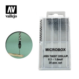 SET 20 BROCAS SURTIDAS CALIBRE DE 0.3mm A 1.6mm - vallejo T01001