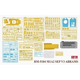 CARRO DE COMBATE M-1 A2 ABRAMS SEP V3 -Escala 1/35- Ryefield Model 5104