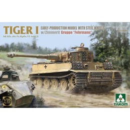 CARRO DE COMBATE SD.KFZ.181 Ausf. E TIGER I (Early) "Gruppe Fehrmann" & ZIMMERIT -Escala 1/35- Takom 2202