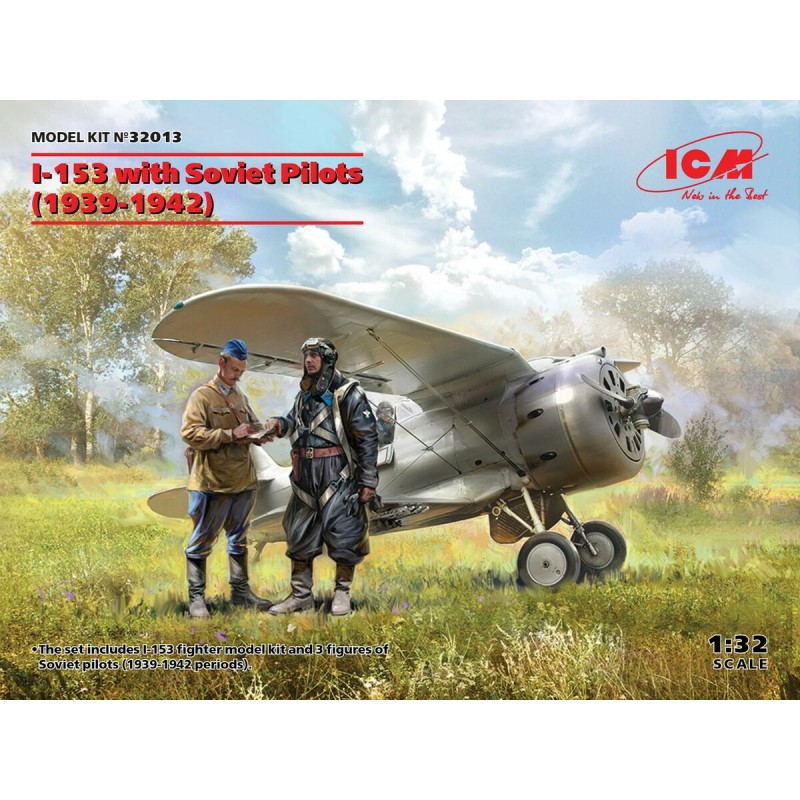 POLIKARPOV I-153 CHAIKA & PILOTOS -Escala 1/32- ICM 32013