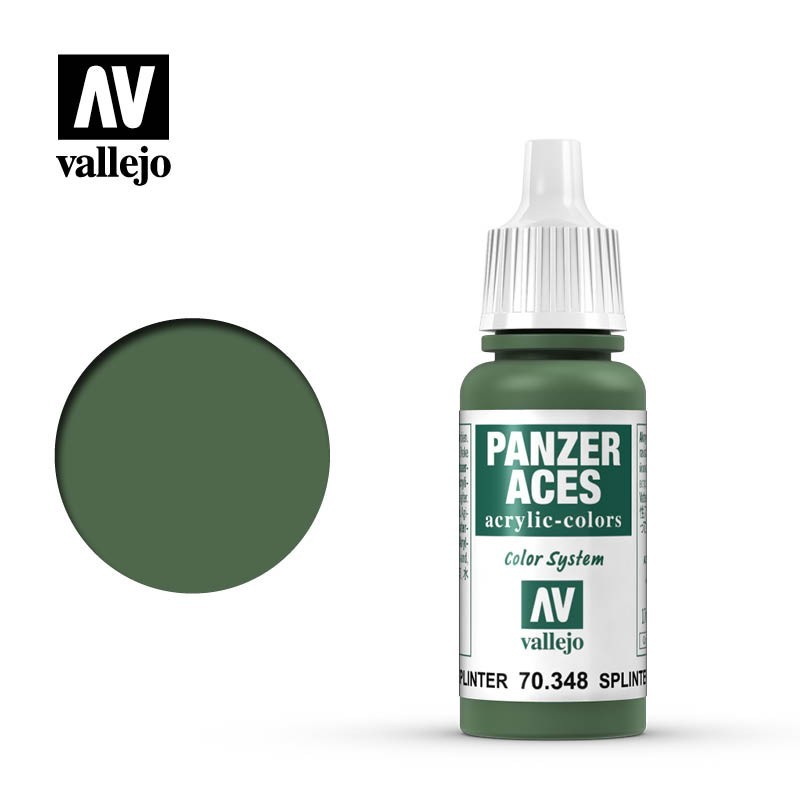 PINTURA ACRILICA CAMUFLAJE SPLINTER RAYAS VERDES 17 ml Panzer Aces 348