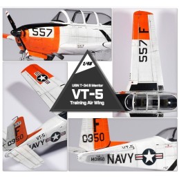 BEECHCRAFT T-34 B MENTOR U.S. Navy "VT-5 Training Air Wing" -Escala 1/48- Academy 12361