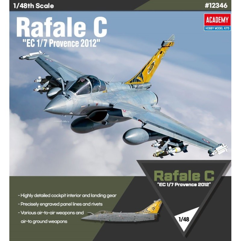 DASSAULT RAFALE C "EC 1/7 PROVENCE 2012" -Escala 1/48- Academy 12346