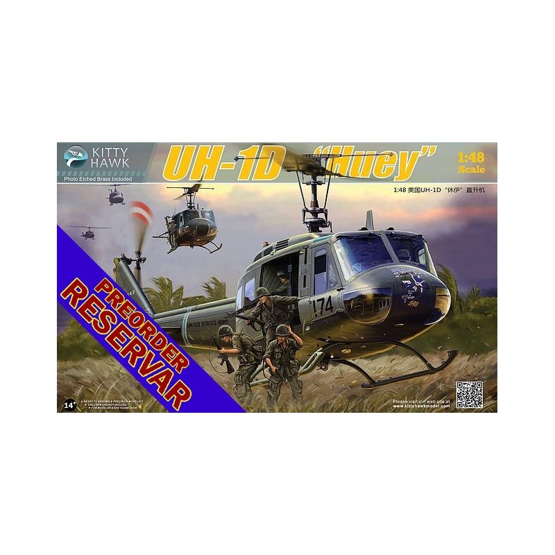 BELL UH-1 D IROQUOIS / HUEY -Escala 1/48- Kitty Hawk 80154